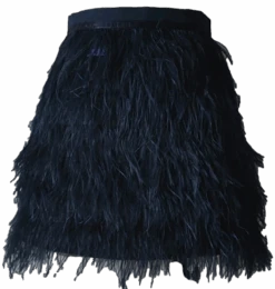 Queen Of Sparkles Navy Feather Skirt
