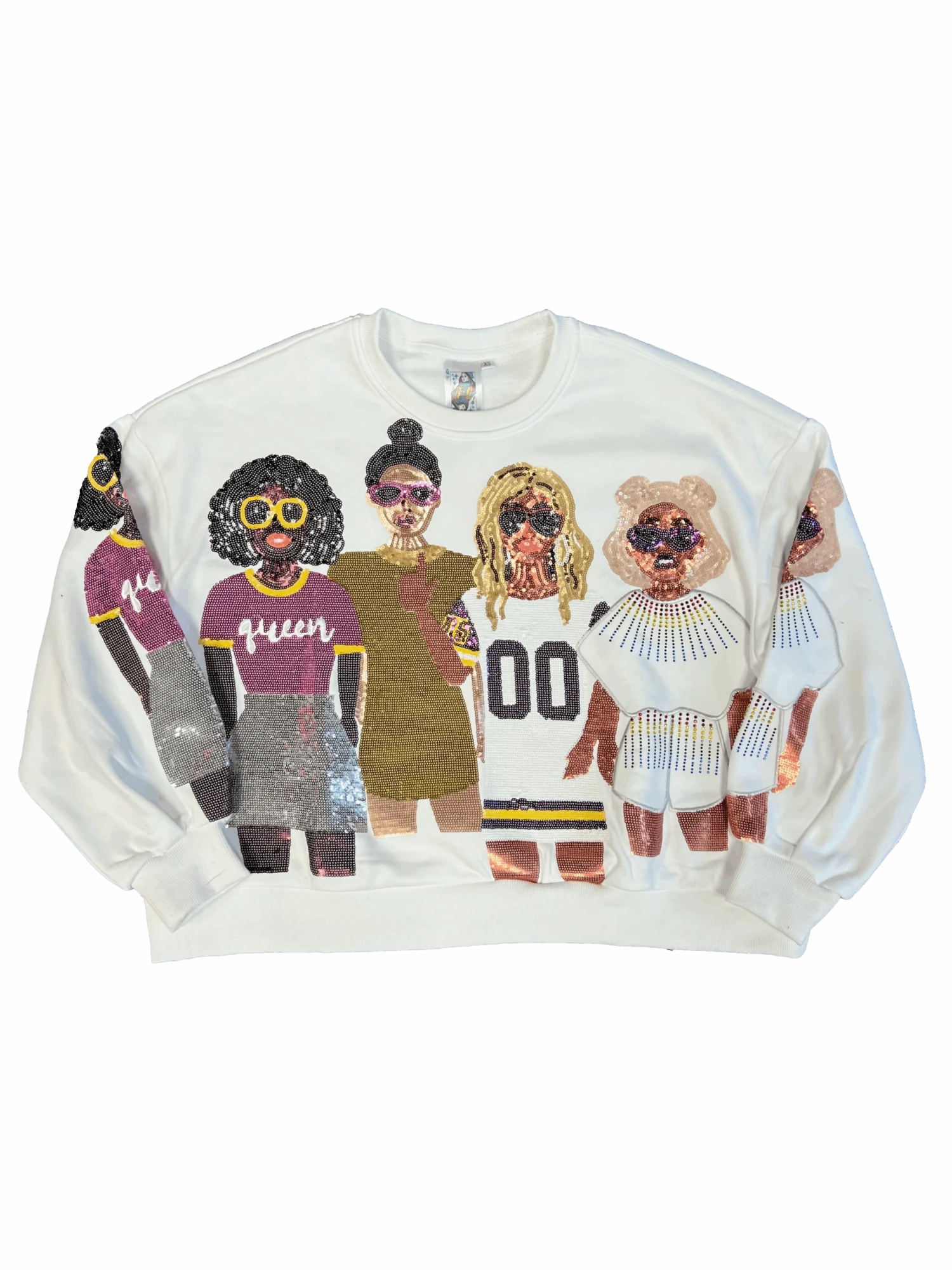 Purple & Gold Cheers Girl Sweatshirt