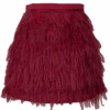 Queen Of Sparkles Crimson Feather Skirt