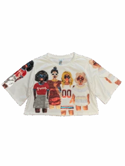 Red, Powder Blue & Navy Cheers Girls Tee