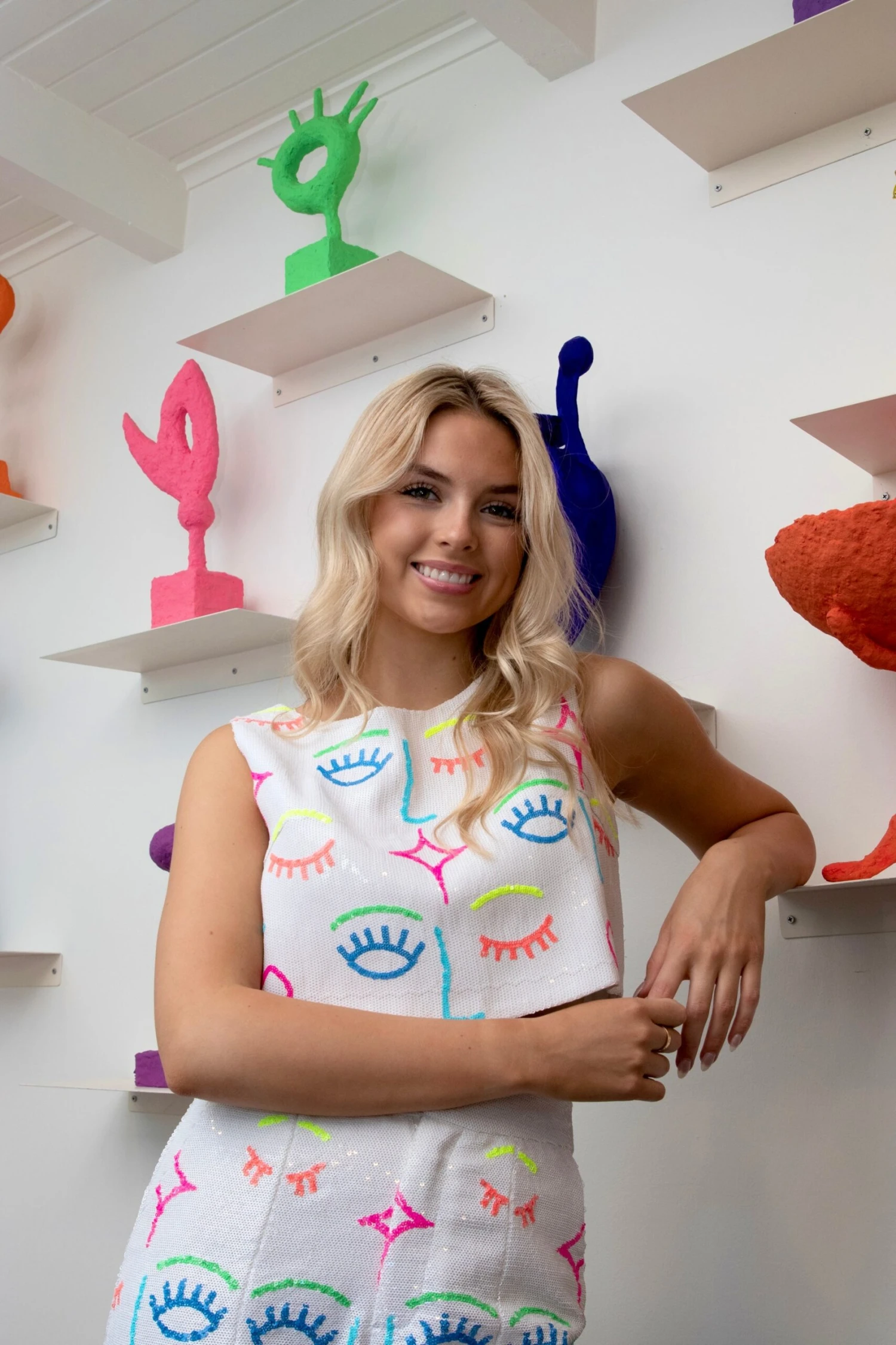 Queen Of Sparkles Sequin Face Tank - Image 2