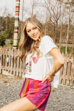 Queen Of Sparkles Full Rhinestone Stripe Shorts