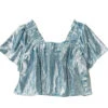 Powder Blue Pebble Flutter Top