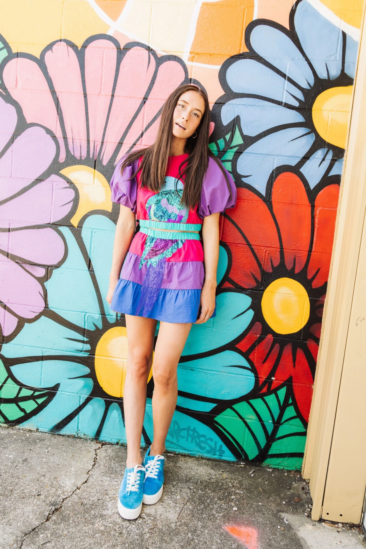 Queen Of Sparkles Parrot Tiered Mini Skort - Image 2