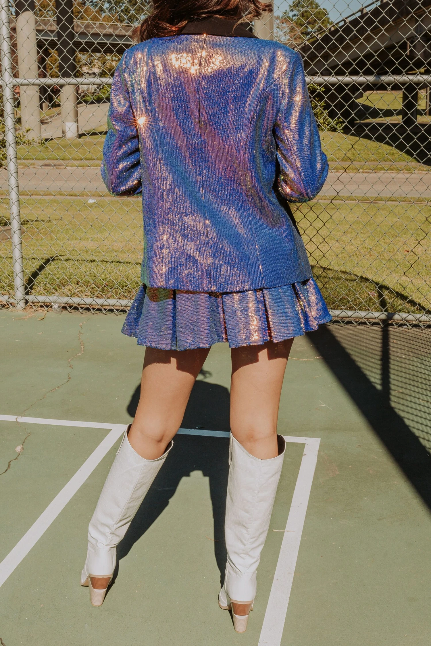 Queen Of Sparkles Copper Sequin Skort - Image 4