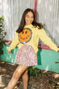 Queen Of Sparkles Friday Smiley Sweatshirt