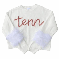 Queen Of Sparkles “Tenn” Feather Sleeve Sweater