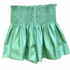 Queen Of Sparkles Apple Green Leather Swing Shorts