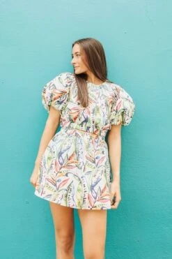 Queen Of Sparkles Tropical Tiered Jeweled Mini Skort