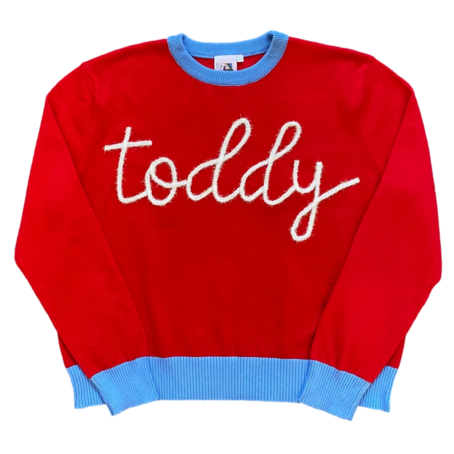 Queen Of Sparkles Glitter Script "Toddy" Long Sleeve Sweater