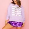 Queen Of Sparkles Lavender Win Bar Sweatshirt