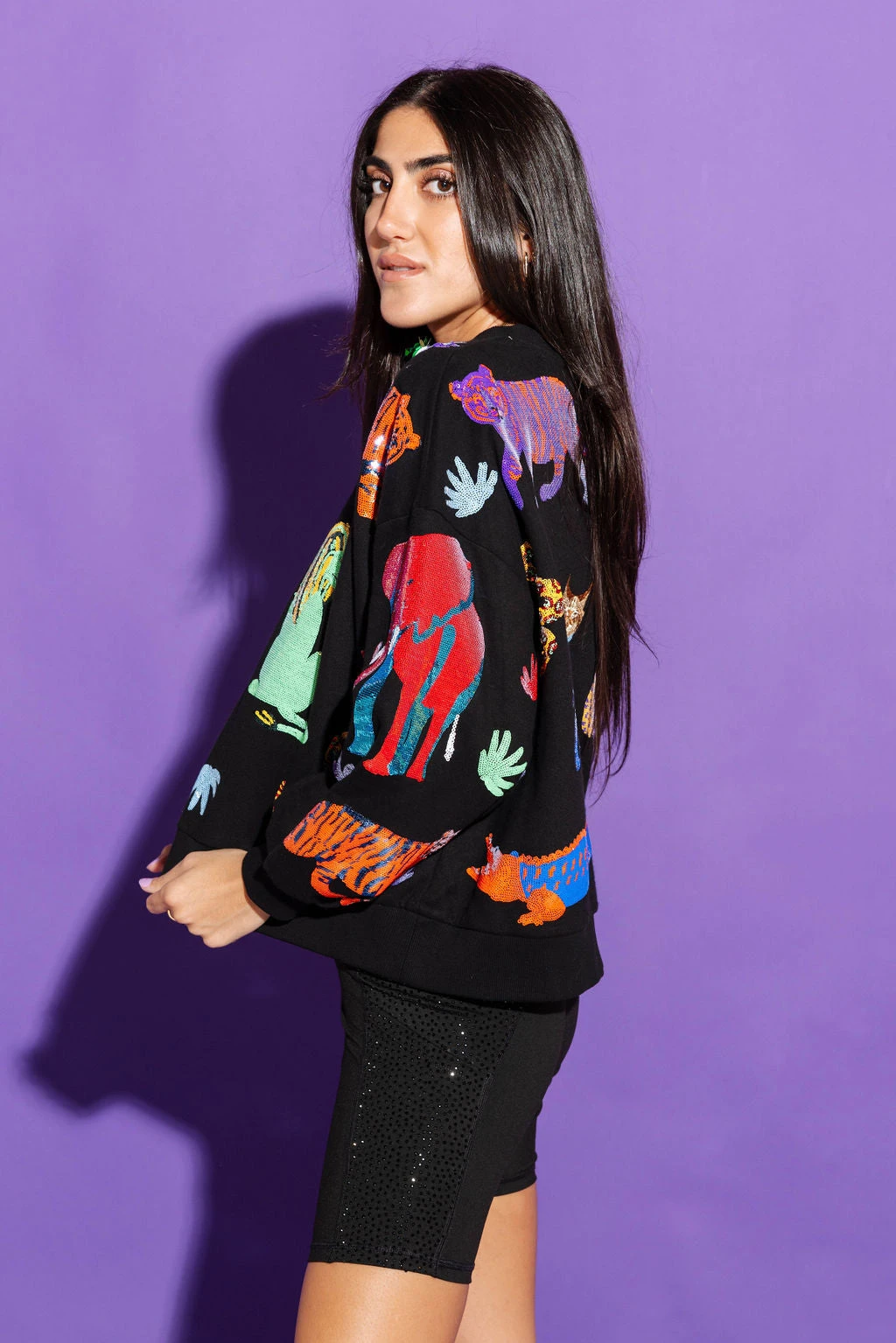 Black Multi Animal Sweatshirt - Image 2