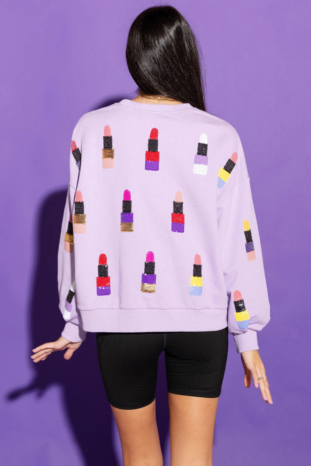 Lavender & Silver Lipstick Sweatshirt - Image 4