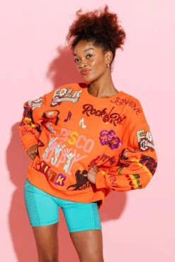 Orange Music Sweatshirt