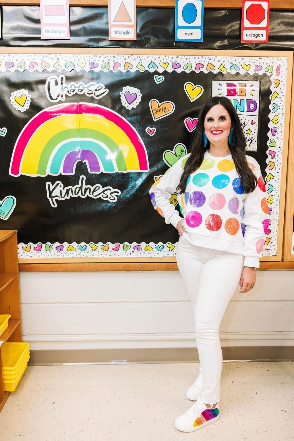 Queen Of Sparkles White Color Palette Sweatshirt - Image 3