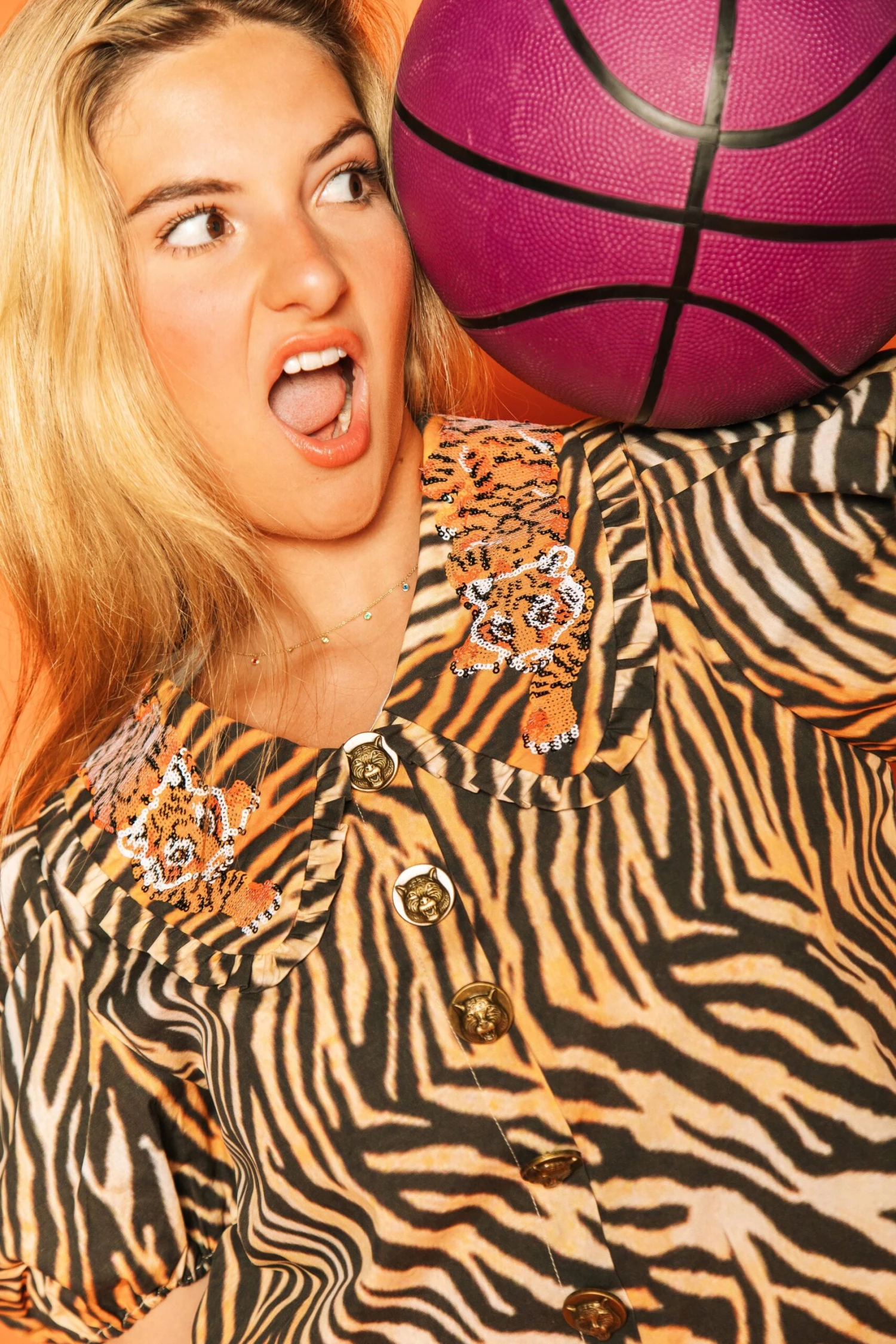 Tiger Cotton Button Down Skirt - Image 3