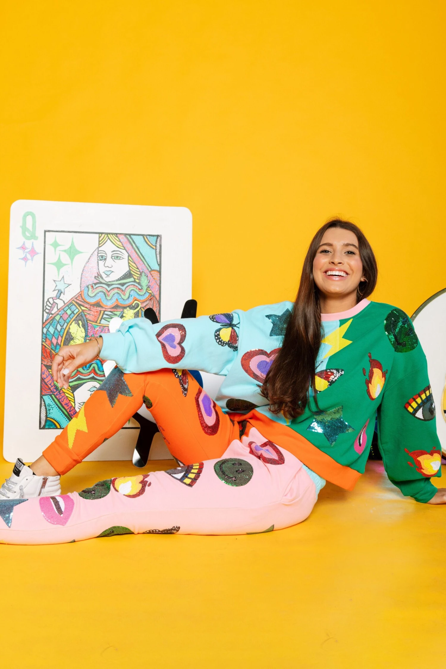 Queen Of Sparkles Icon Colorblock Sweatshirt - Image 3