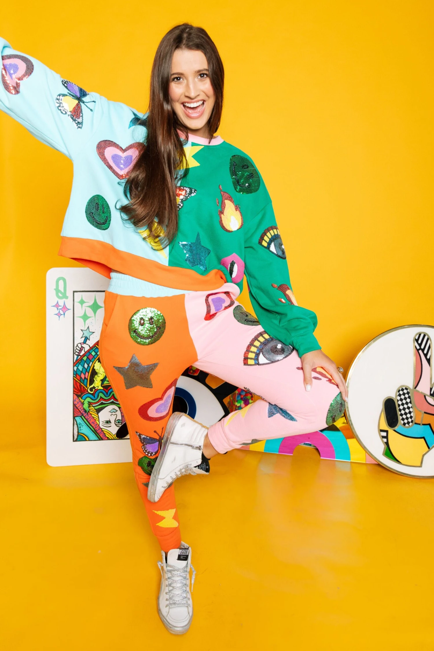 Queen Of Sparkles Icon Colorblock Sweatshirt - Image 4