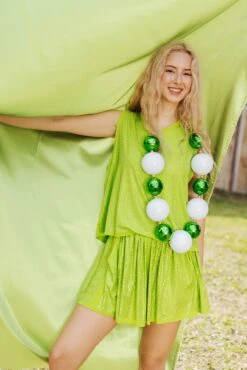 Lime Active Rhinestone Short