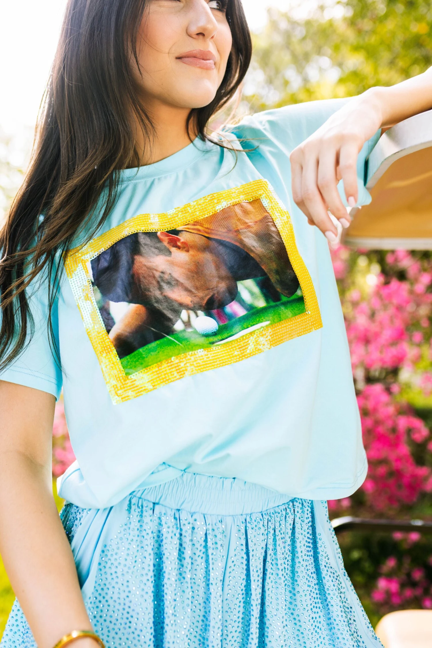 Queen Of Sparkles Happy Golf Frame Tee - Image 2